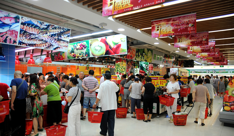 水產(chǎn)區(qū)、生鮮區(qū)人氣旺